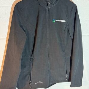 Eddie Bauer women’s Cleveland clinic logo Dark Gray Performance Jacket